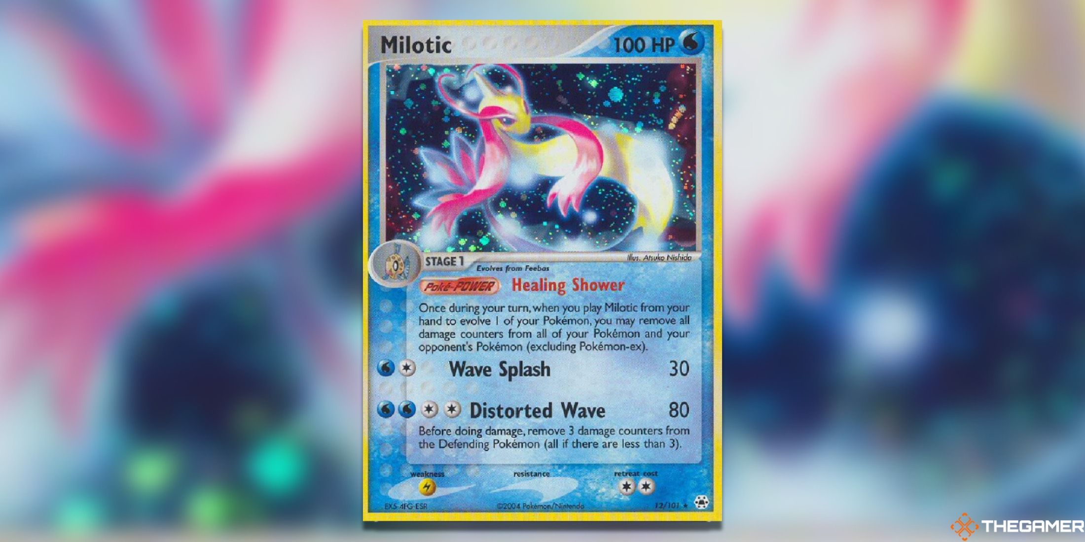 The Milotic Holo Hidden Legends from the Pokemon TCG.