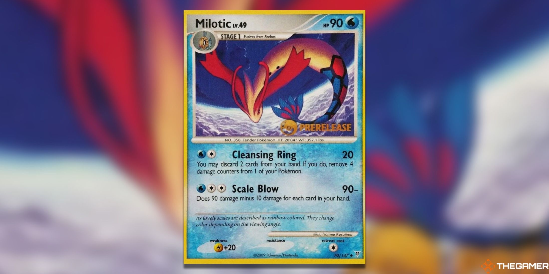 The Milotic Prerelease Nintendo Promo from the Pokemon TCG.
