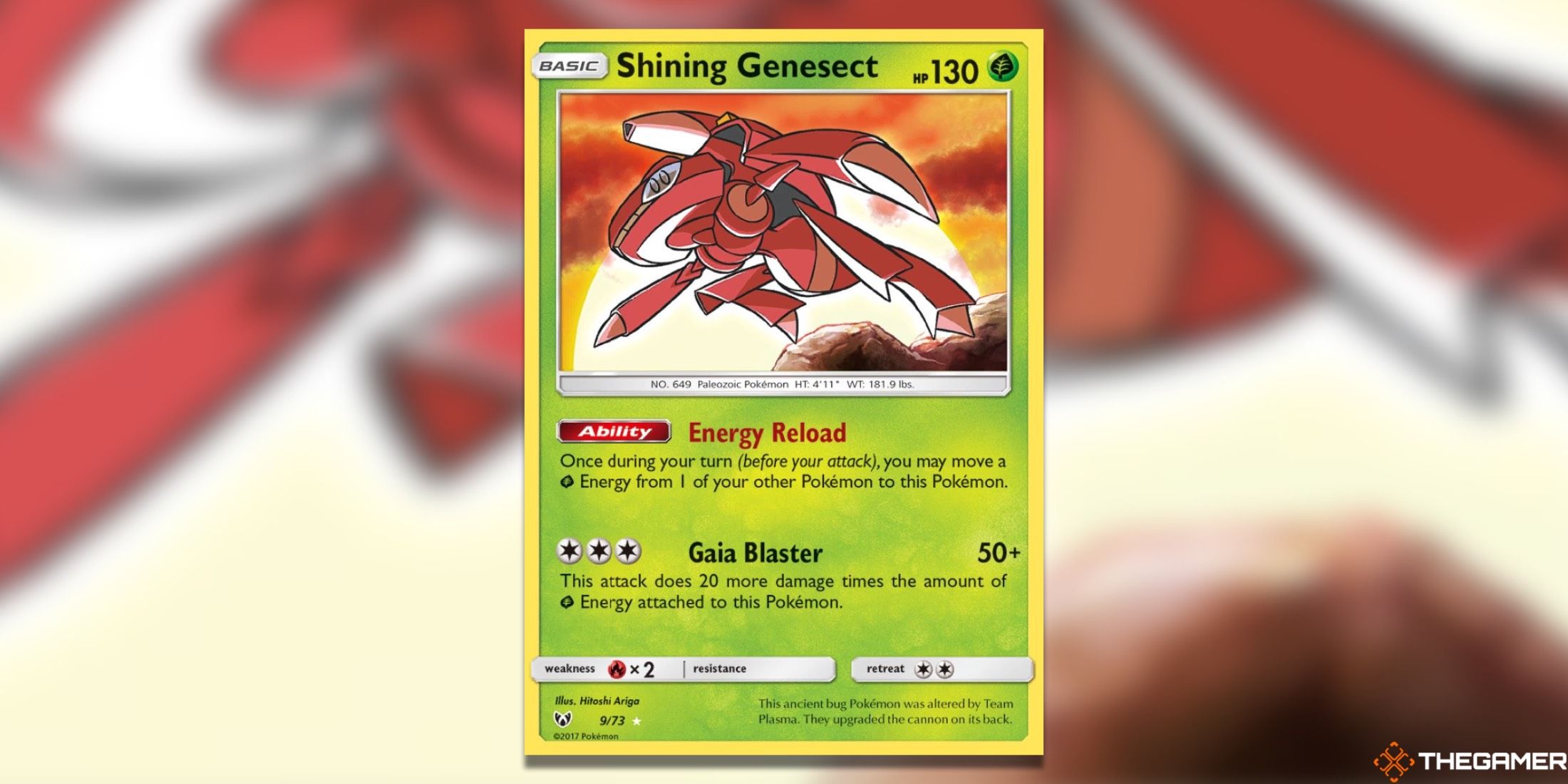 The Shining Legends Shining Genesect from the Pokemon TCG