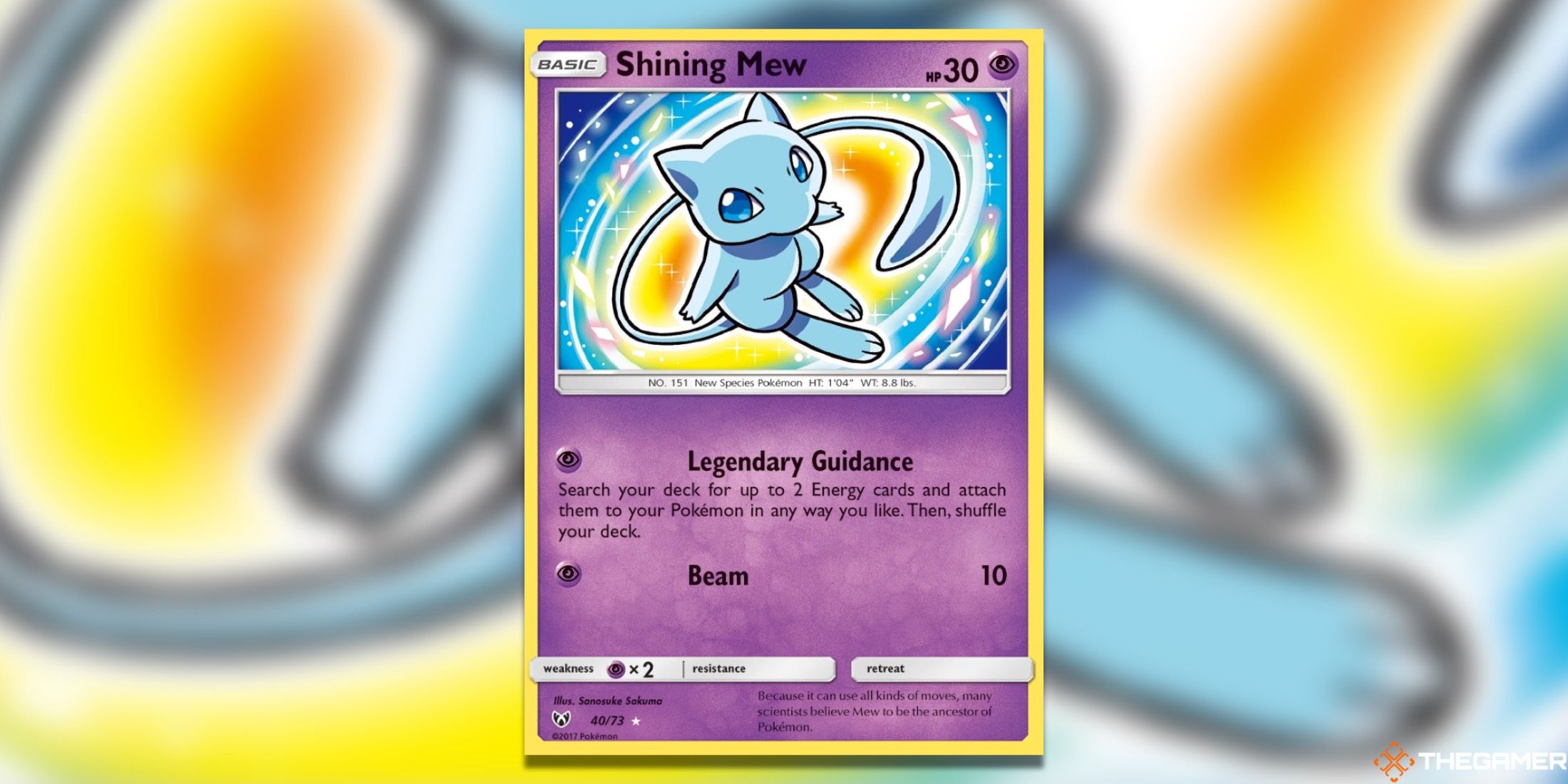 The Shining Legends Shining Mew from the Pokemon TCG