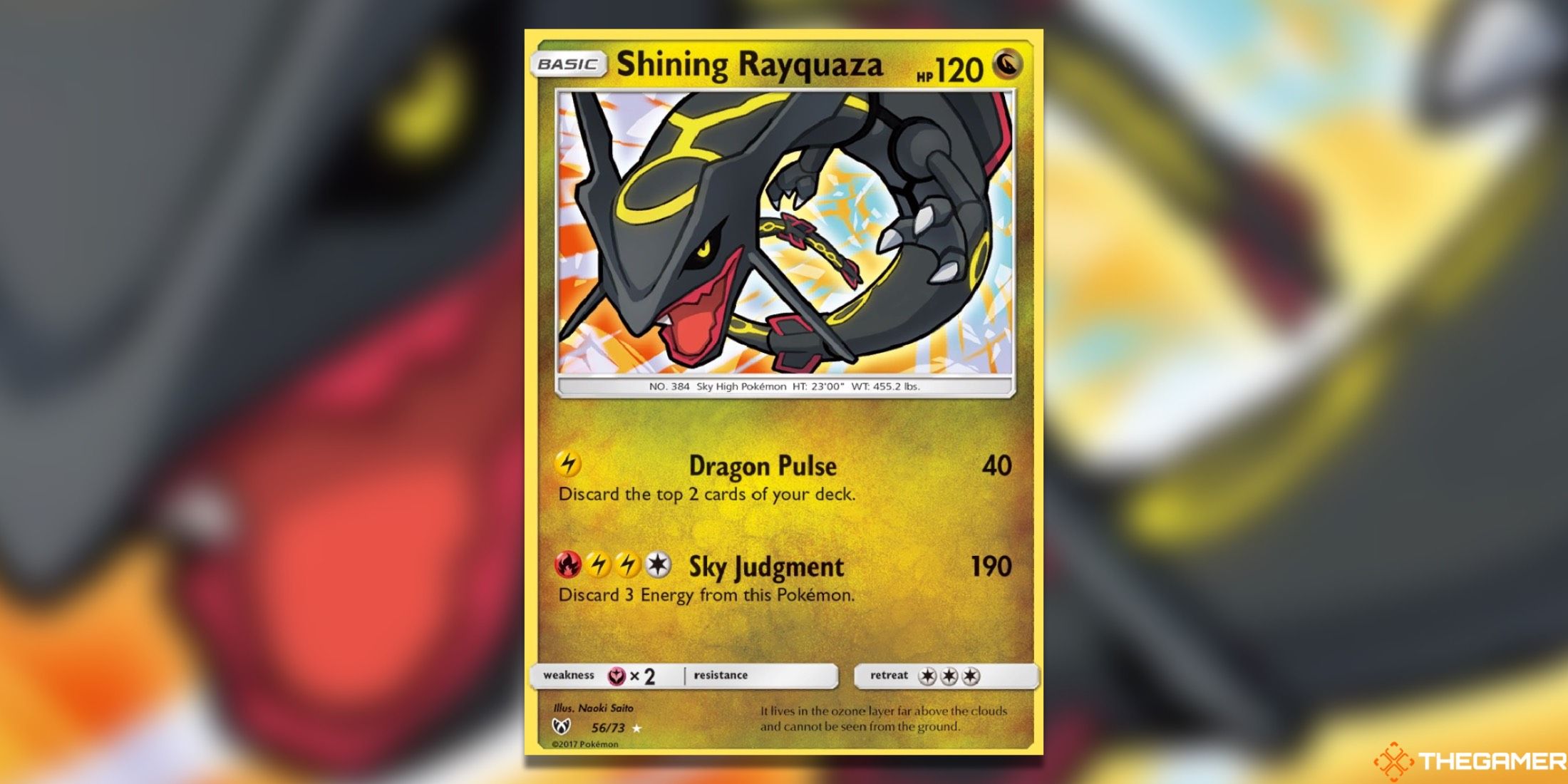 The Shining Legends Shining Rayquaza from the Pokemon TCG