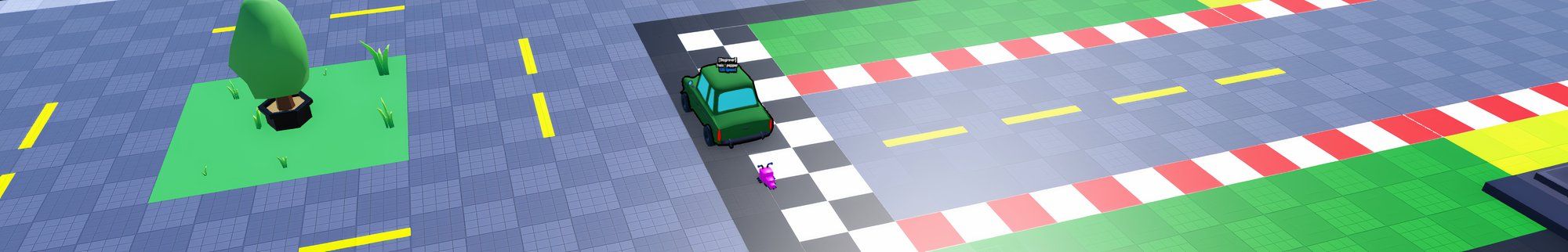 a car in the main area from top-down view in Car Race Clicker on Roblox