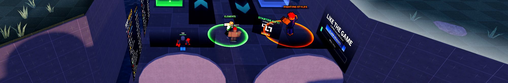 the spawn area in Elemental Duels on Roblox