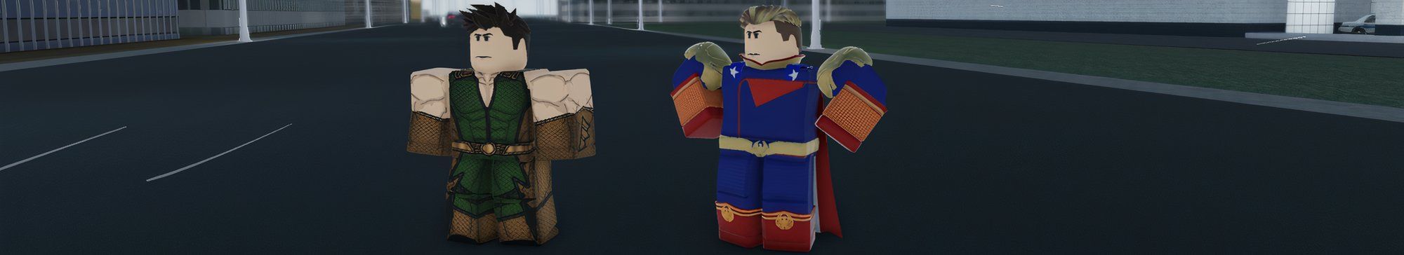 two characters in The Boys: Reborn on Roblox