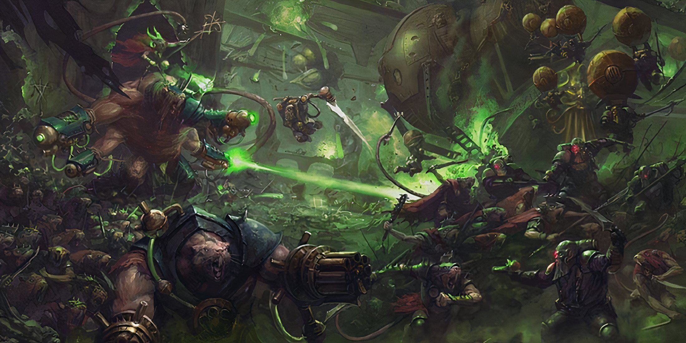 Skaven versus Kharadron overlords in Warhammer Age of Sigmar.