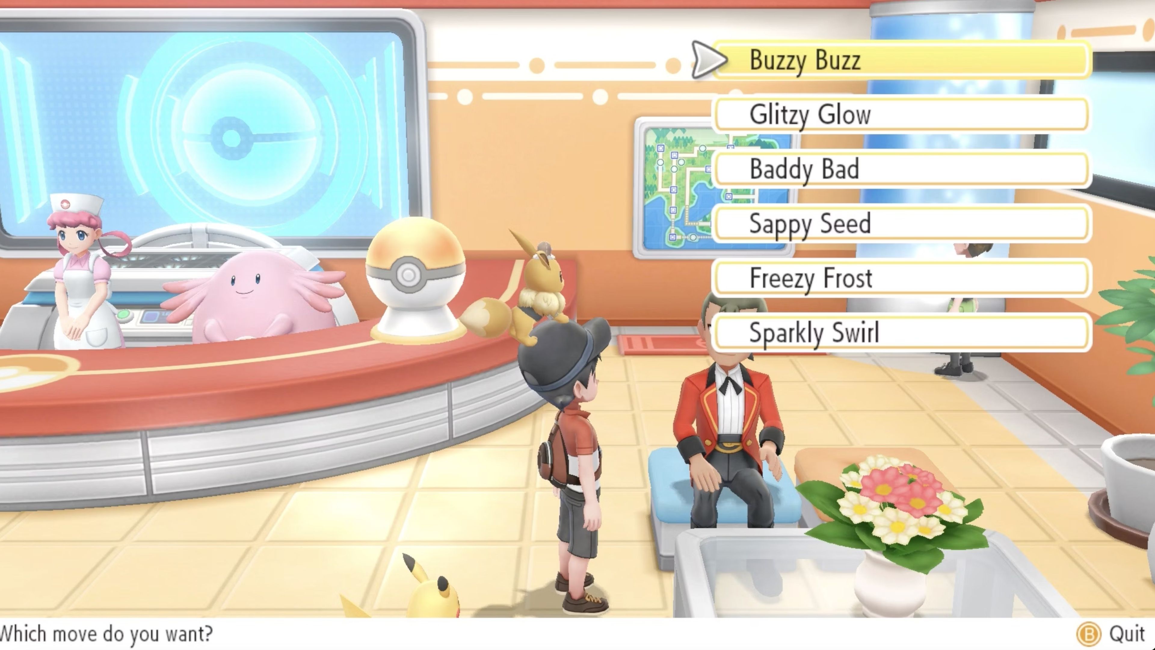 Tutor Menu Screenshot from Lets Go Eevee