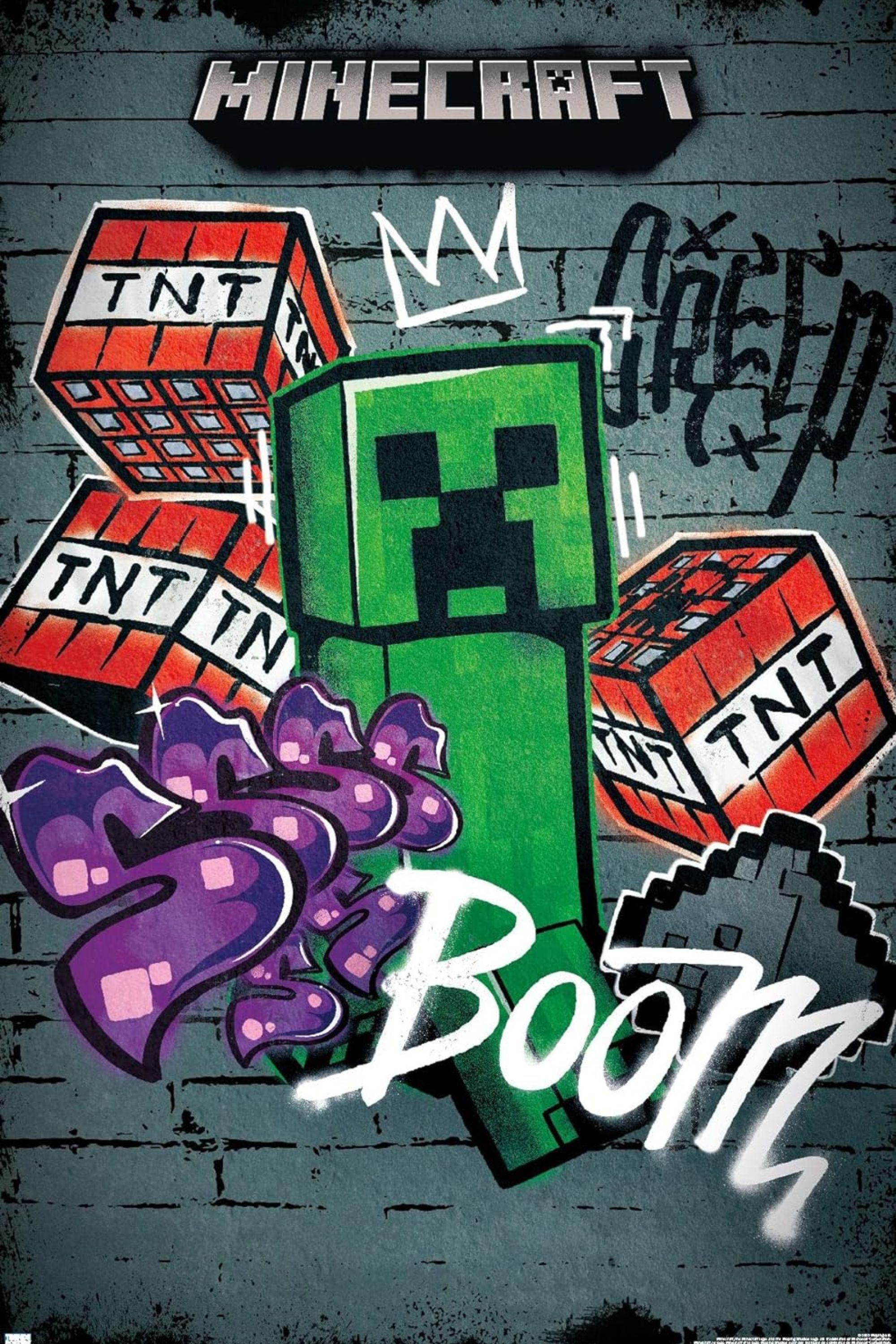 Trends International Minecraft Creeper Do Not Enter Wall