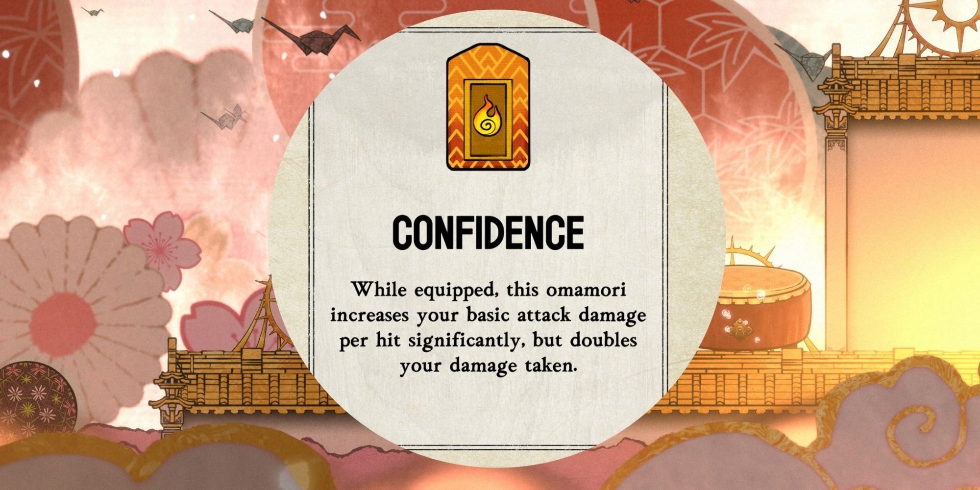 Confidence Omamori on dreamlike sakura background in Bo and the Path of the Teal Lotus.