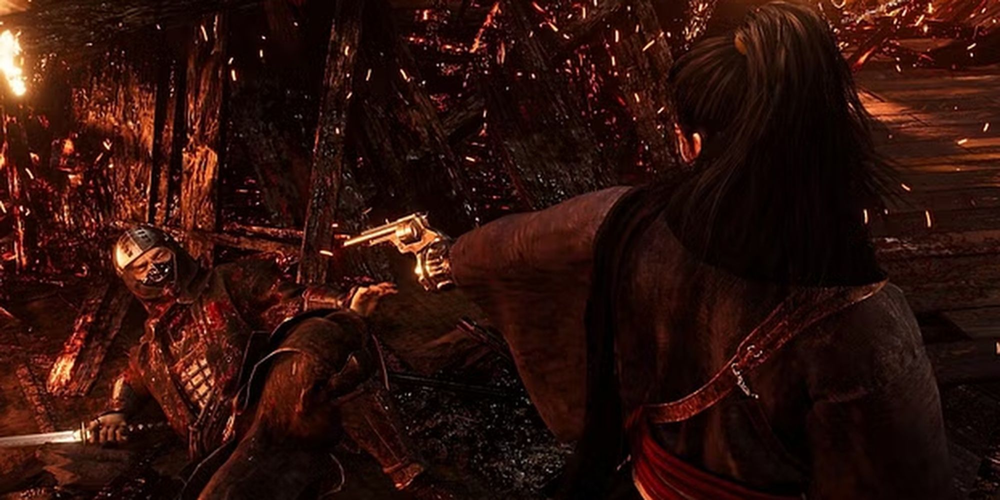 Rise Of The Ronin: A Ronin Using A Revolver To Subdue Another Samurai