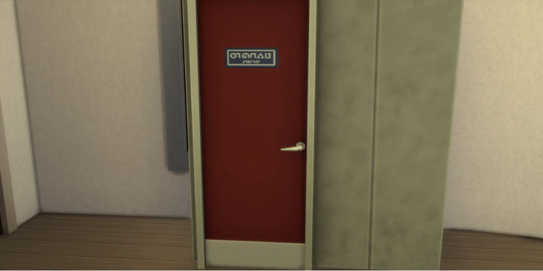 A closet from the Sims 4. It looks a bit sketchy.