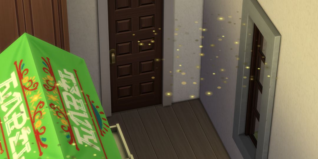 Little stars are stuck on the ceiling.
