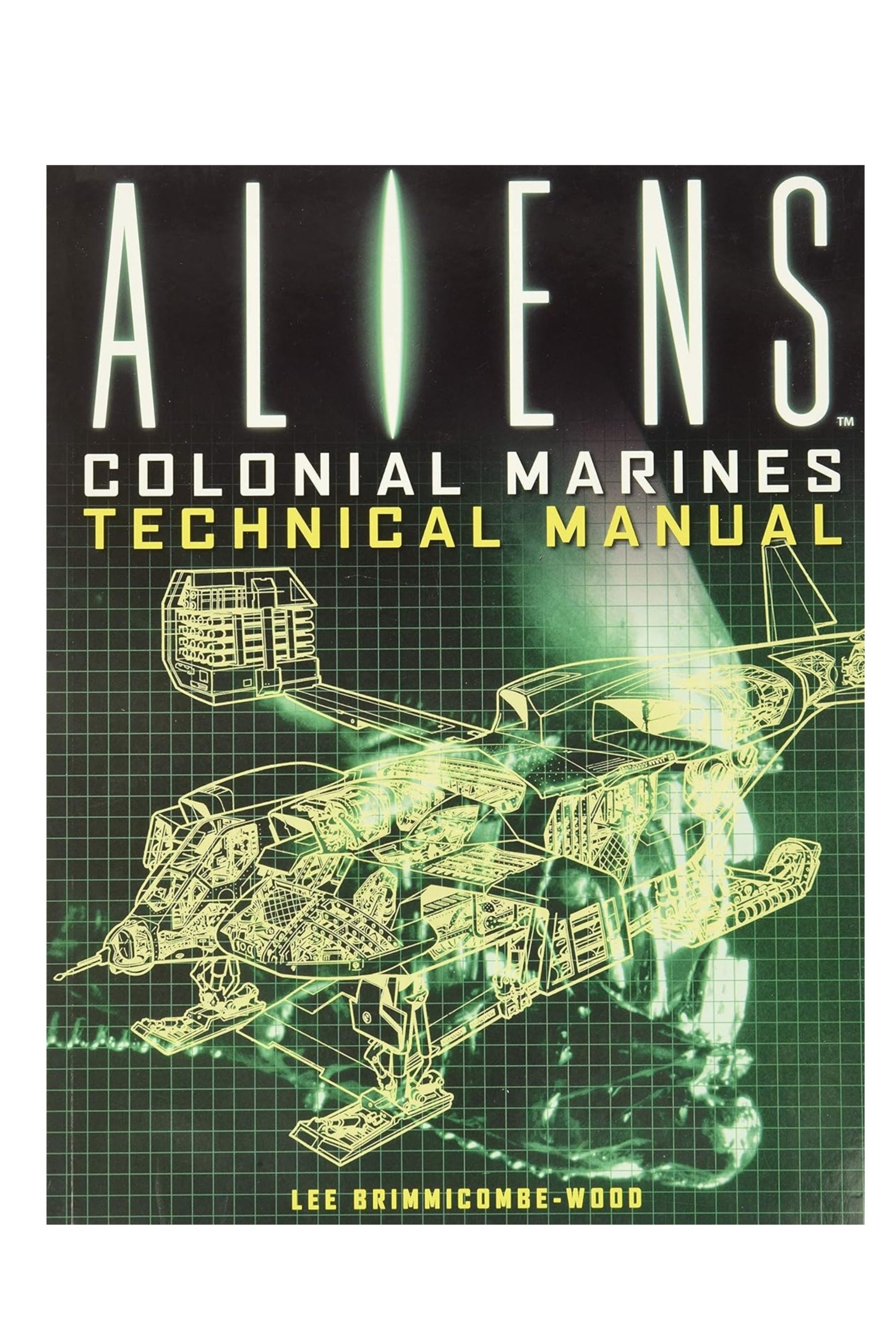 The cover of Lee Brimmicombe-Wood's novel Aliens: Colonial Marines Technical manual.