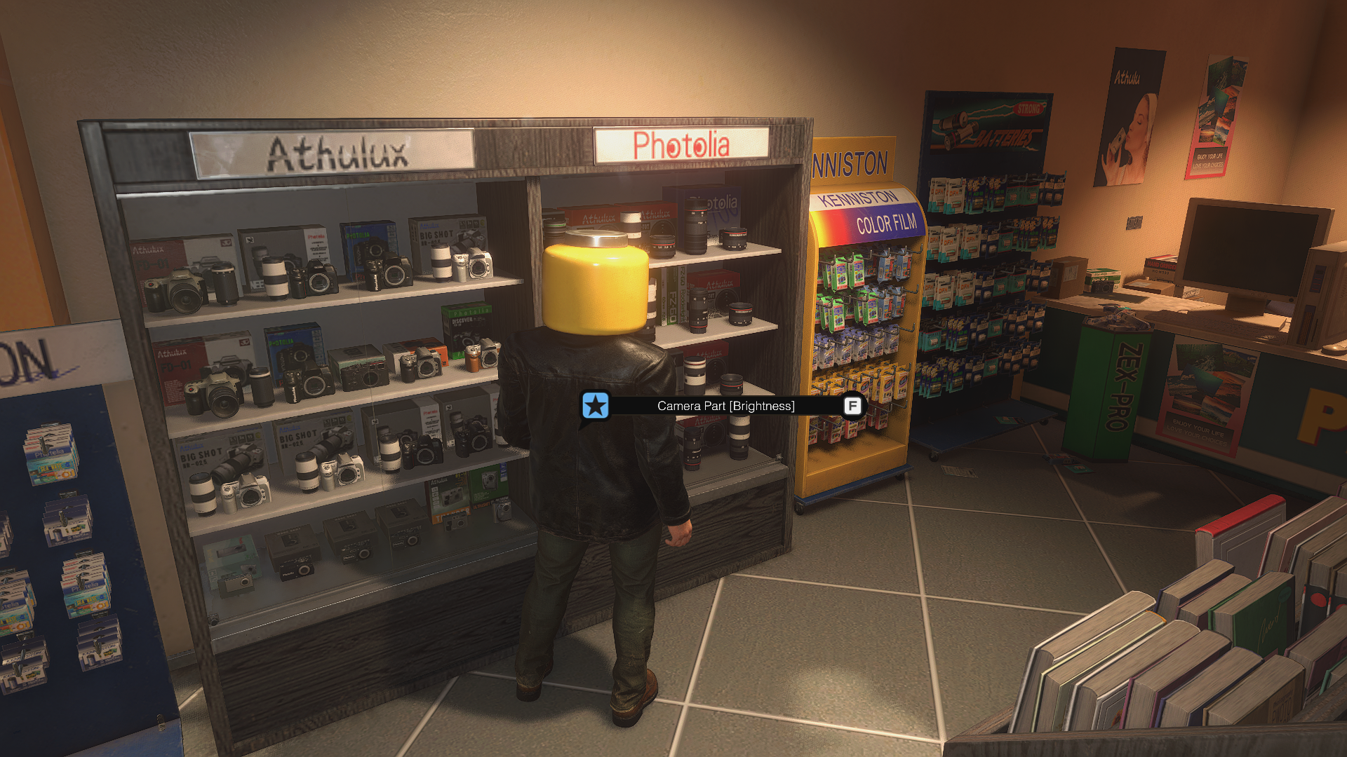 Frank grabbing the Brightness upgrade in Dead Rising Deluxe Remaster.