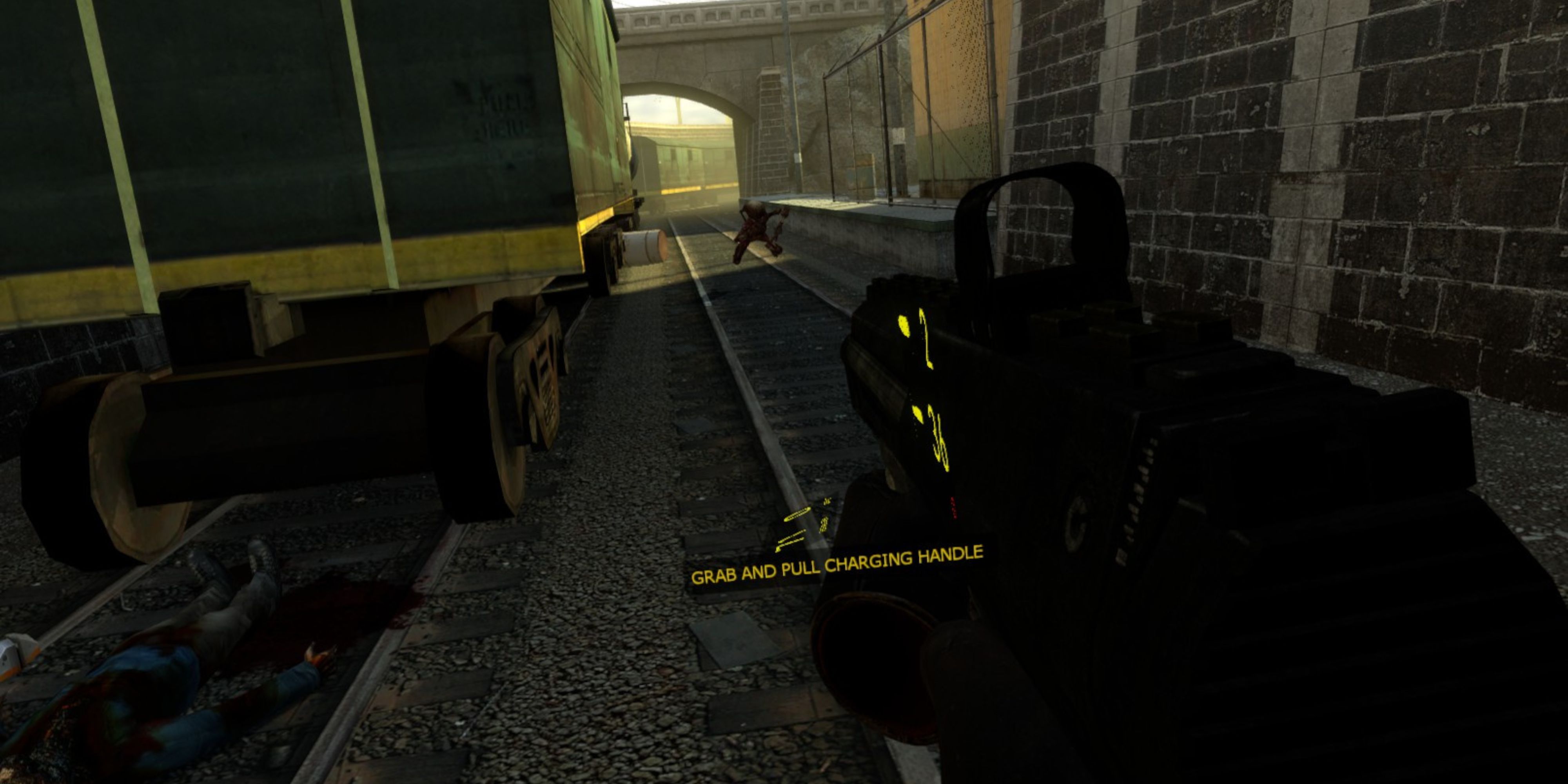 Grab and Pull Charging Handle instruction in Half-Life 2 VR mod