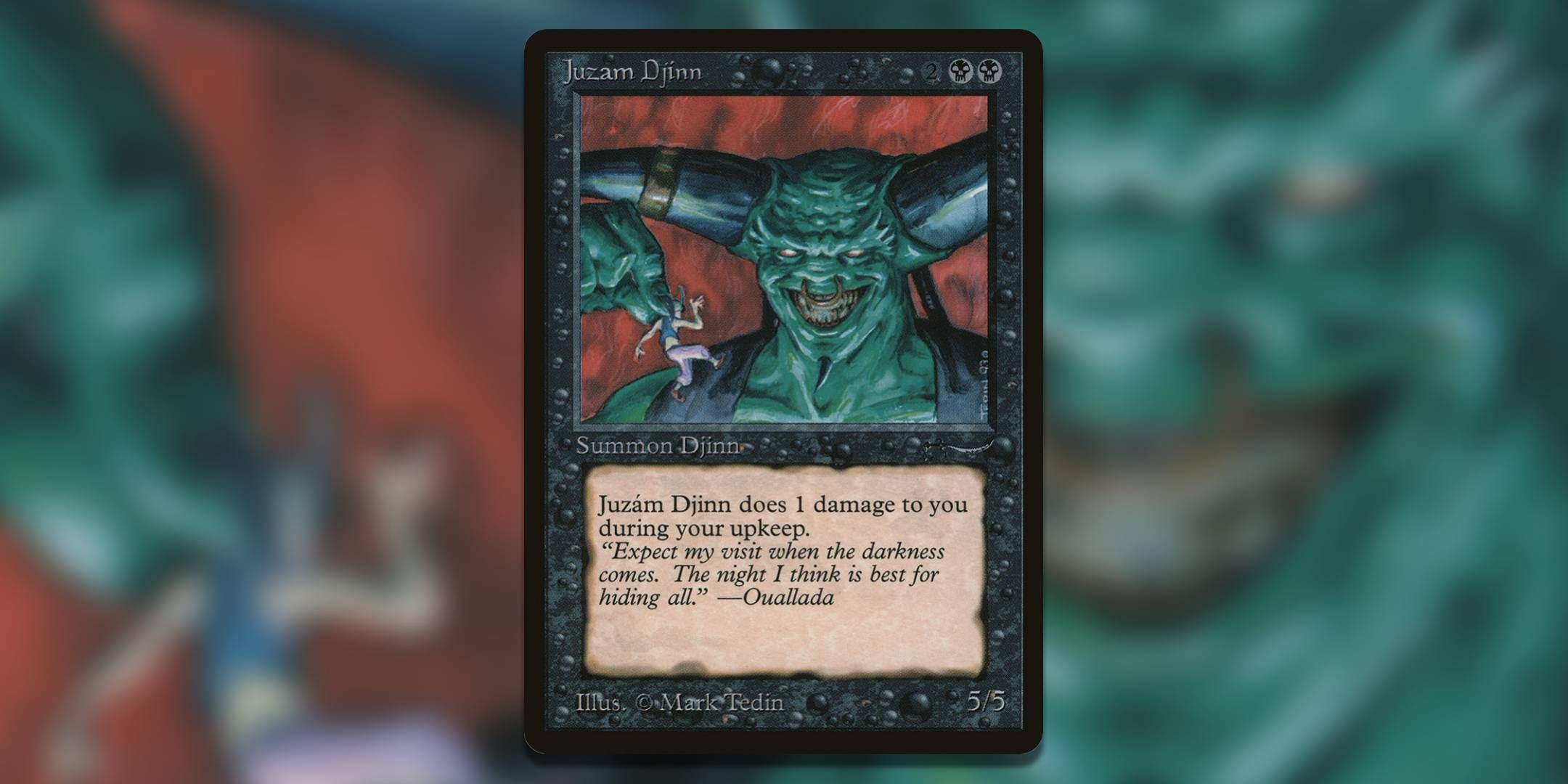 Image of the Magic The Gathering card Juzam Djinn by Mark Tedin.