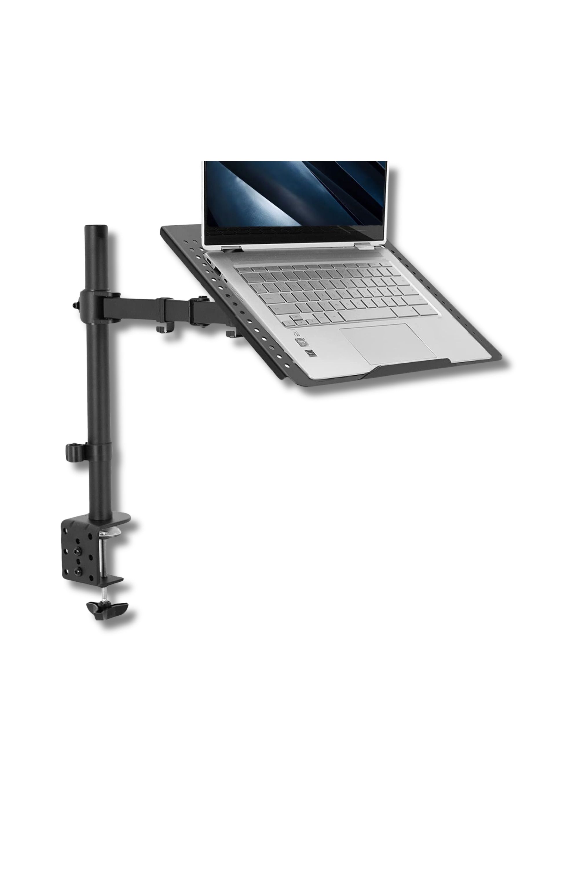 Image of the VIVO desk-mounted laptop stand