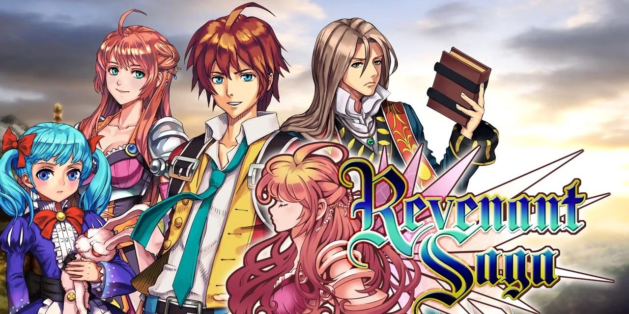 Promotional artwork for Revenant Saga, showing the main characters.