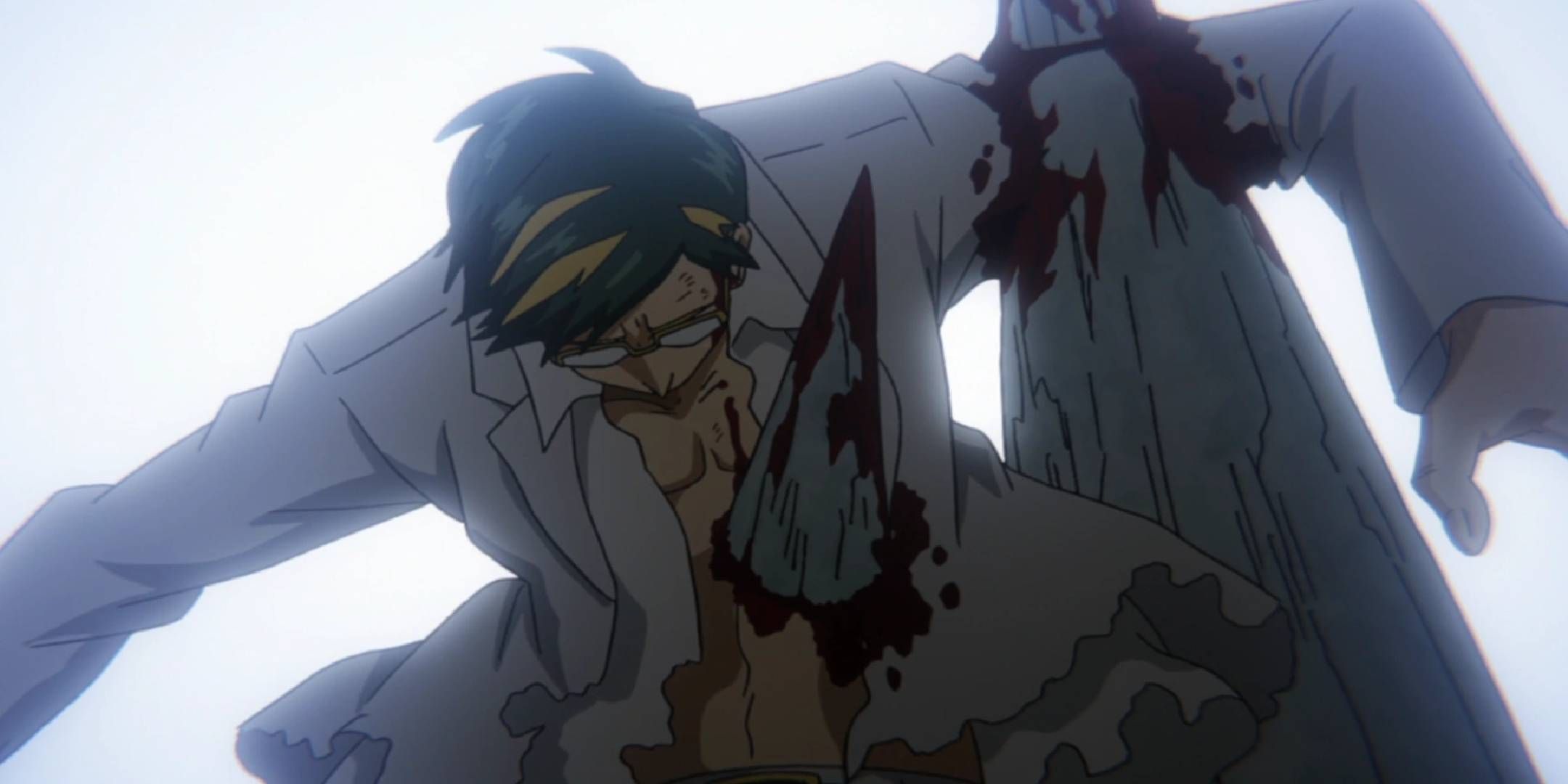 My Hero Academia Nighteye getting impaled by Overhaul