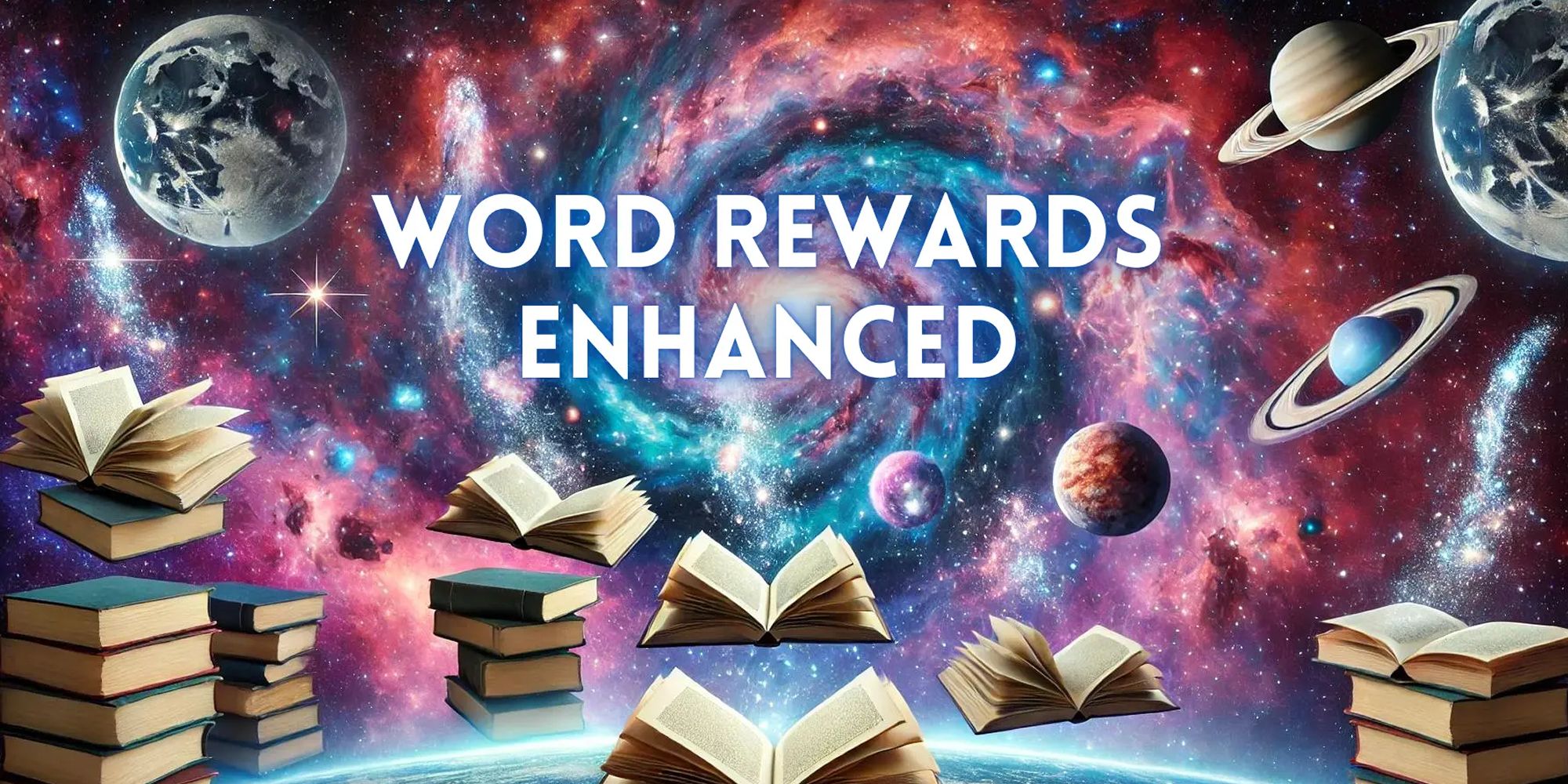 Books opening up in the universe of No Man's Sky.