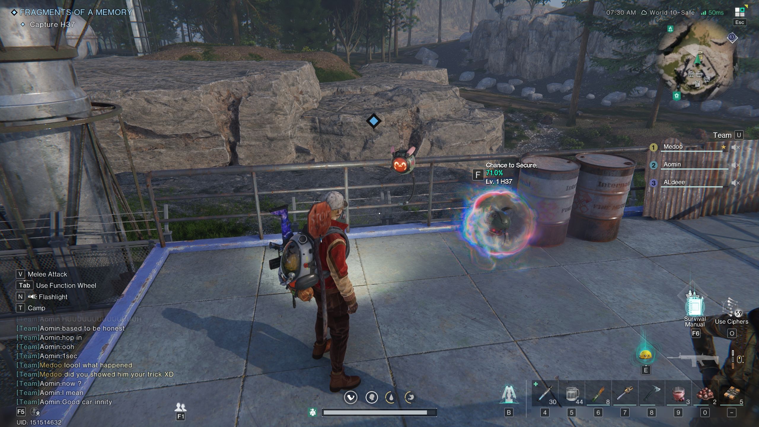 Player is about to catch the H37 Deviant after completing the quest for it - Once Human