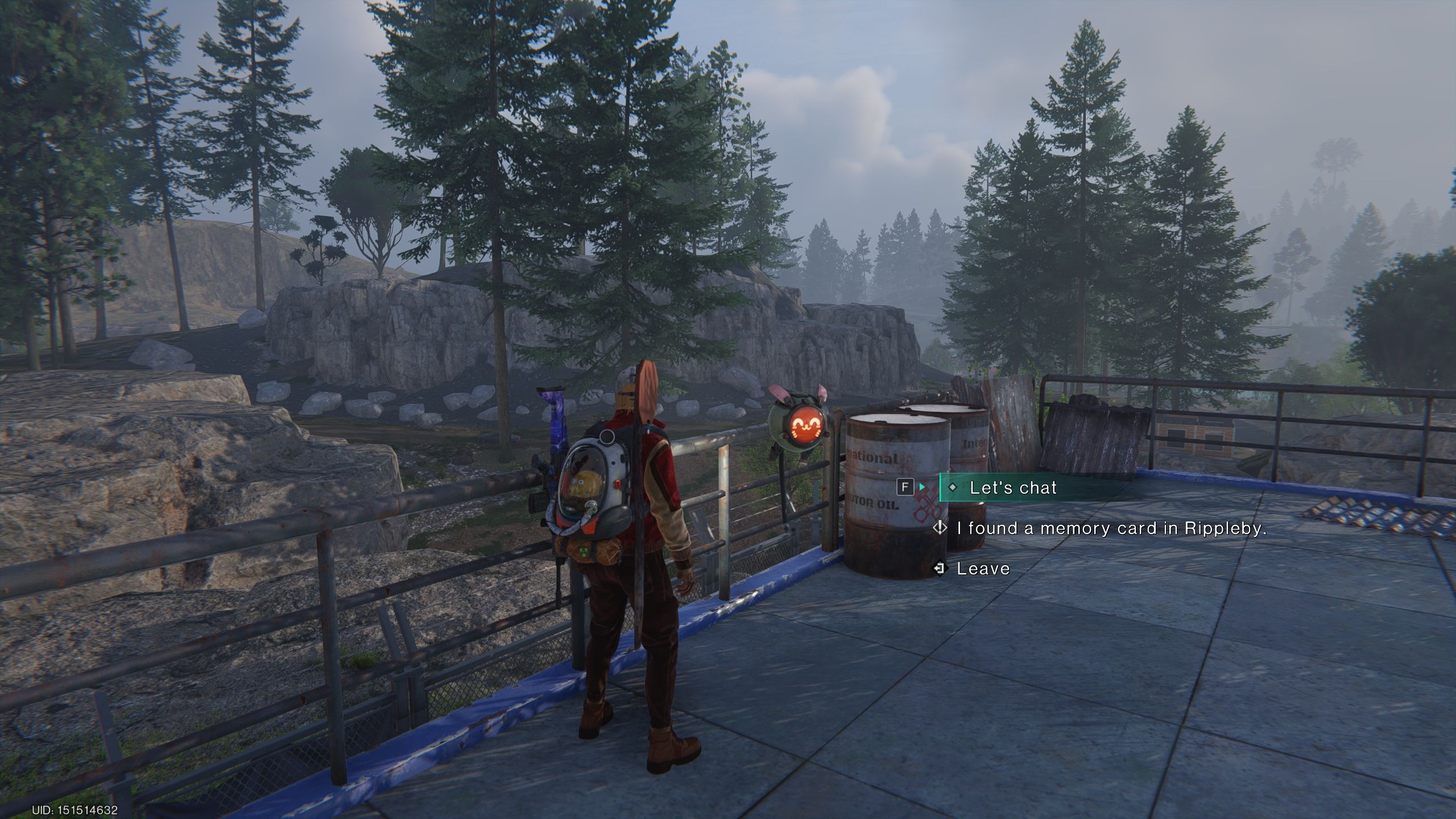 Player is interacting with H37 quest giver - Once Human