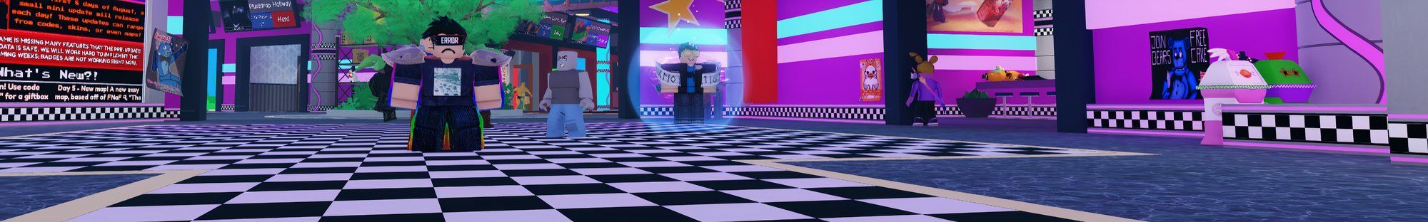 some players in FNAF: Tower Defense on Roblox