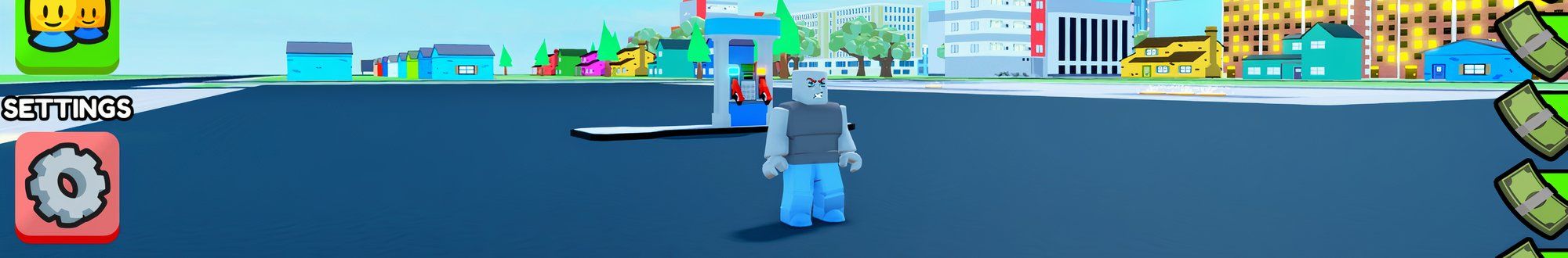 a player in Gas Station Tycoon 2 on Roblox