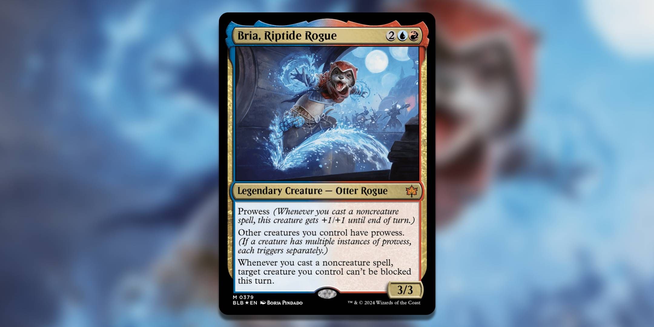 Screenshot of Bria Riptide Rogue from Bloomburrow MTG.