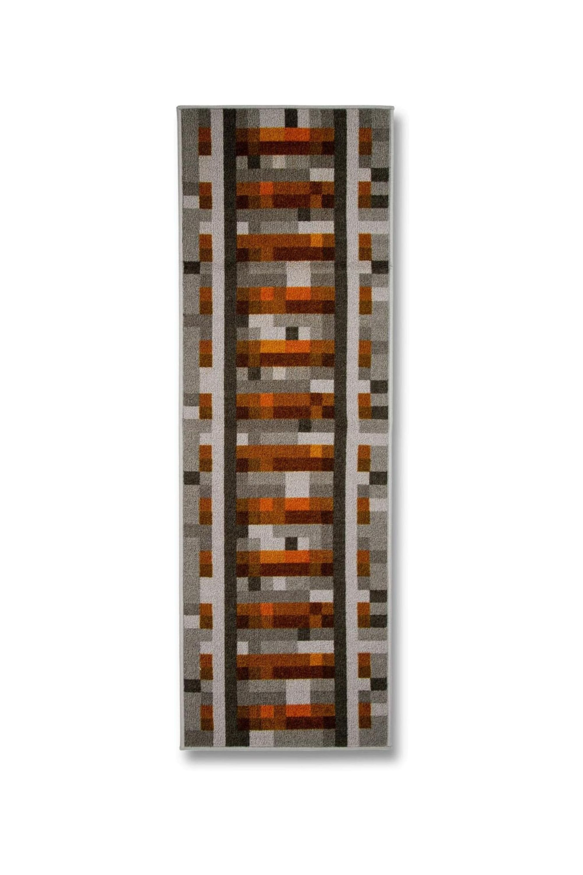Ukonic Minecraft Train Rail Area Rug