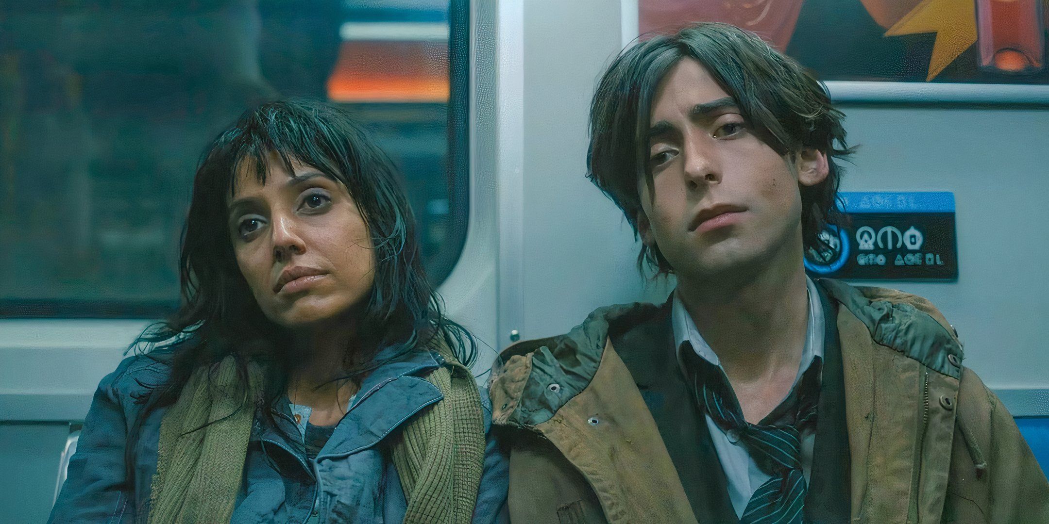 Lila and Five in the timeline subway, being lost for seven years in The Umbrella Academy.