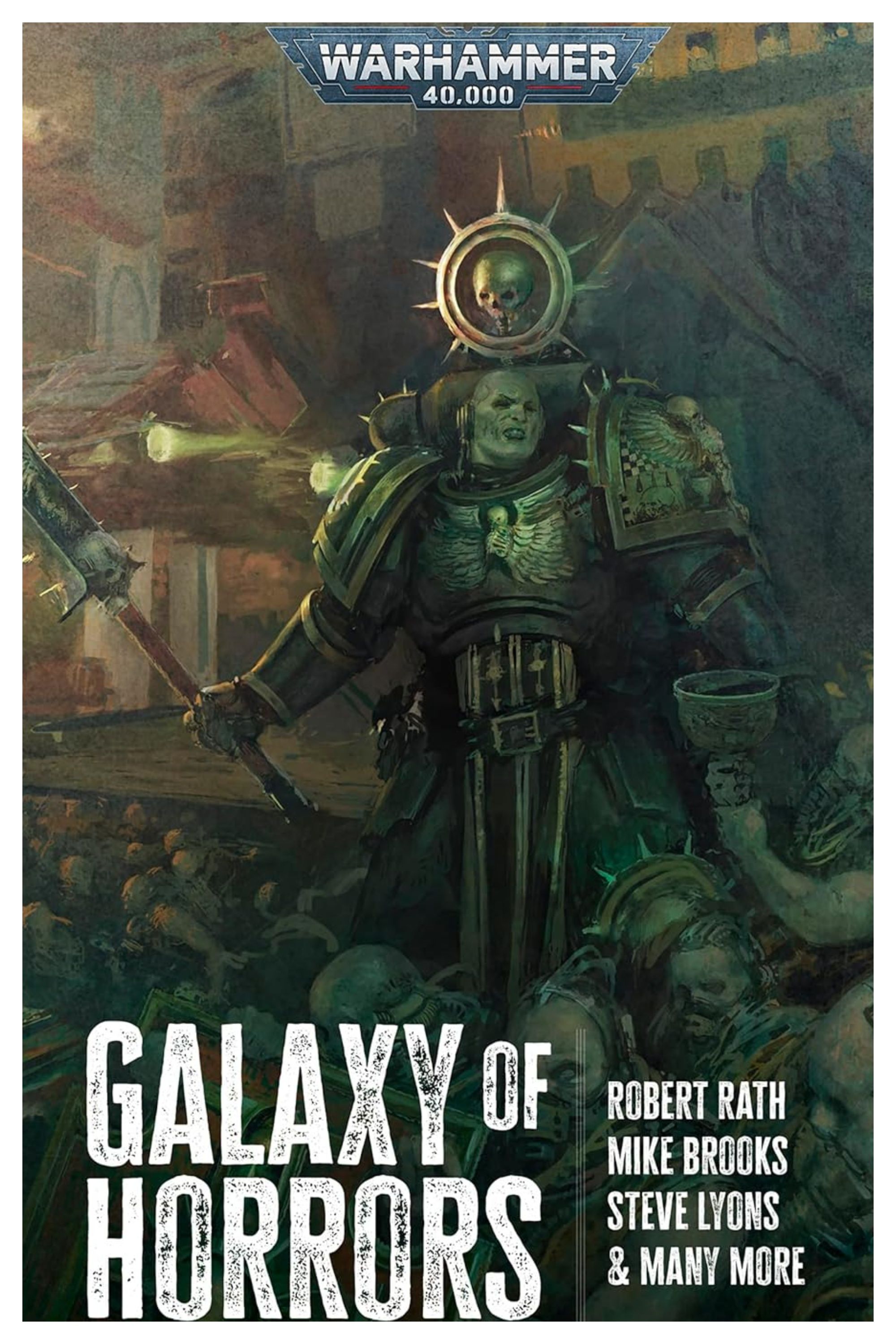 The cover of the Warhammer 40K horror anthology, Galaxy of Horrors.