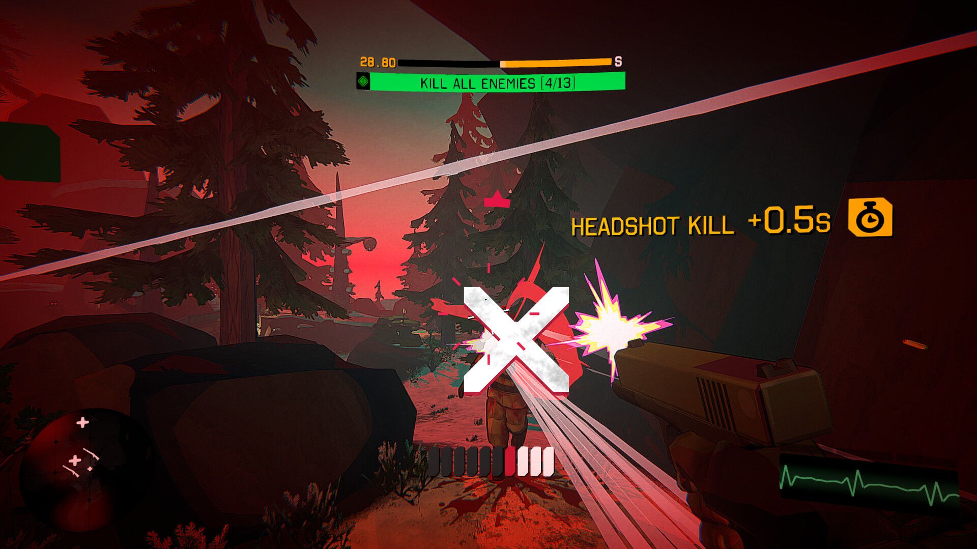 headshotting an enemy in i am your beast