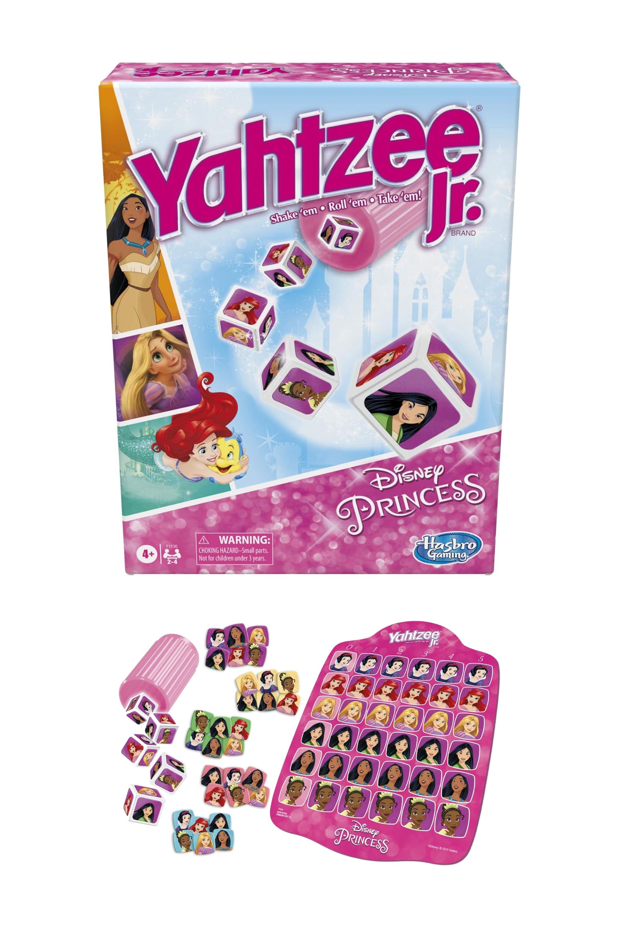 Image of Hasbro Gaming Yahtzee Jr. Disney Princess Edition