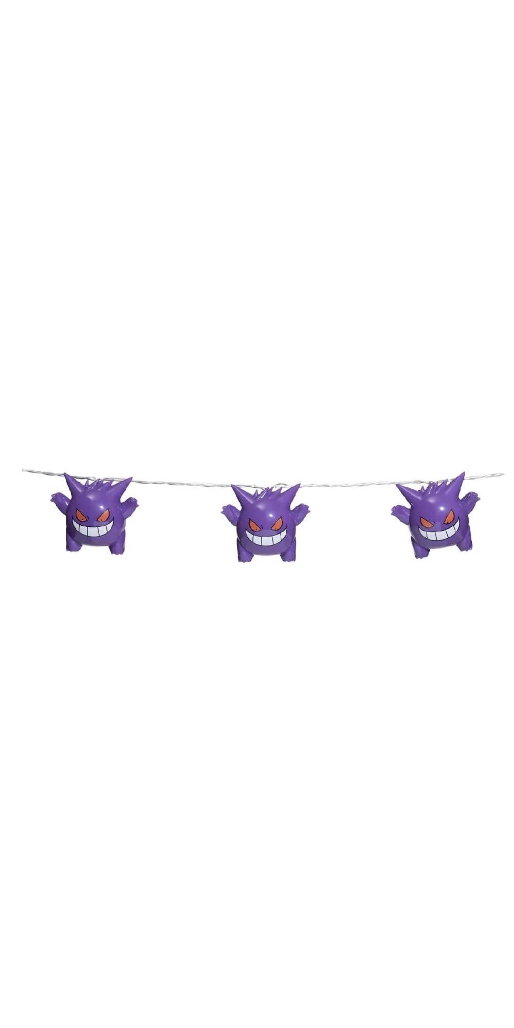 Image of the Gengar Pokémon Halloween String Lights on a white background.
