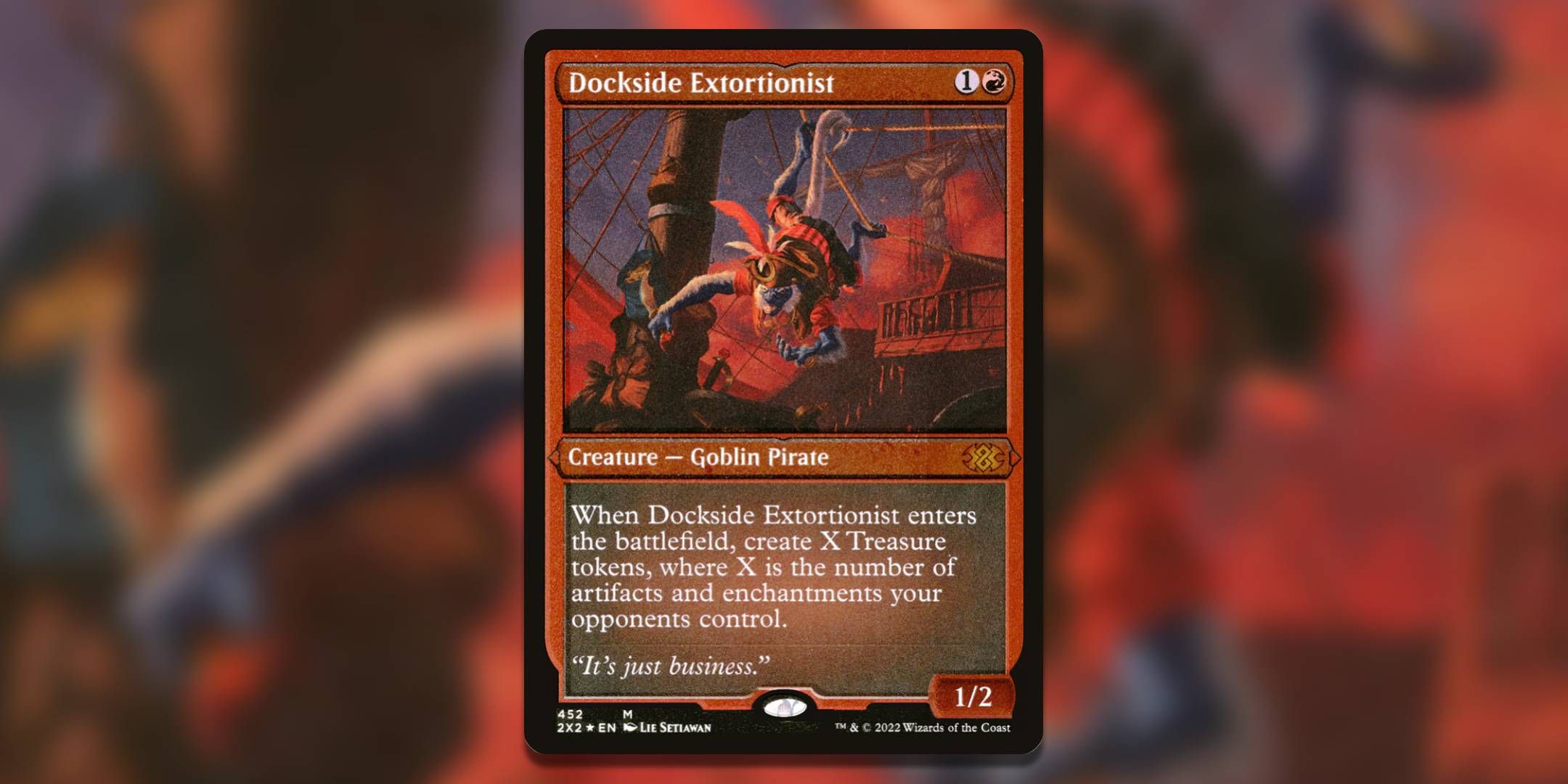 Image of the Magic The Gathering card Dockside Extortionist from Double Masters etched foil by Lie Setiawan.
