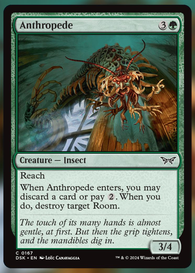 Magic The Gathering Anthropede Card.