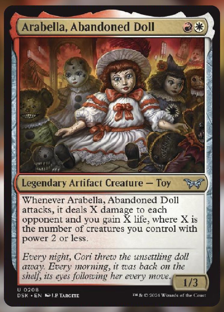 Magic The Gathering Arabella, Abandoned Doll Card.