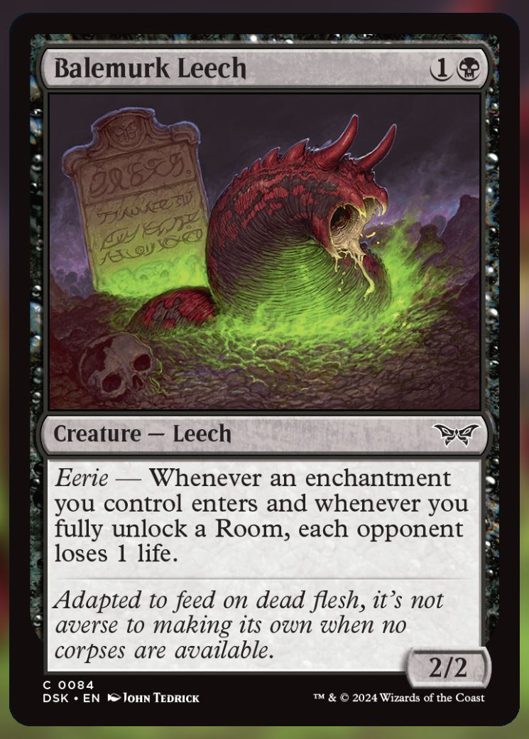 Magic The Gathering Balemurk Leech Card.