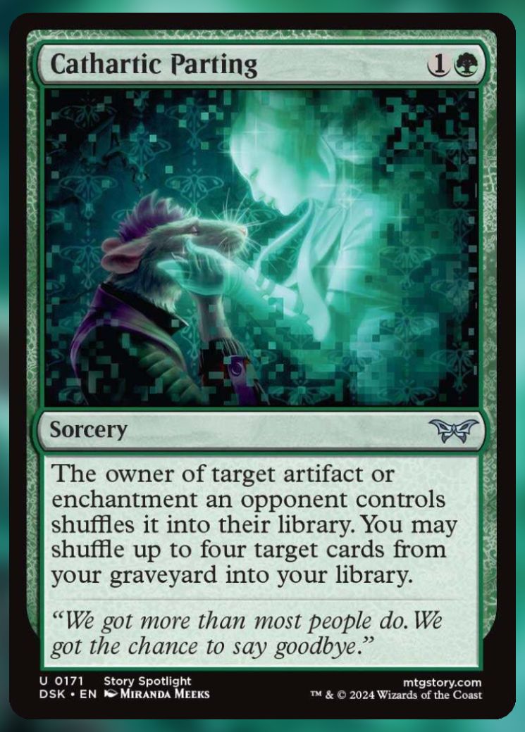 Magic The Gathering Cathartic Parting Card.