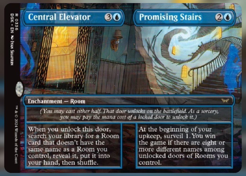Magic The Gathering Central Elevator and Promising Stairs Alt Card.