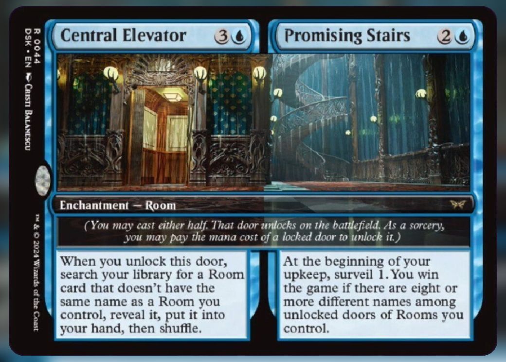 Magic The Gathering Central Elevator and Promising Stars Cards.