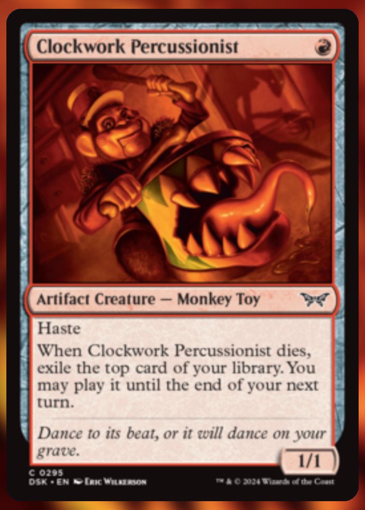 Magic The Gathering Clockwork Percussionist Alt Card.