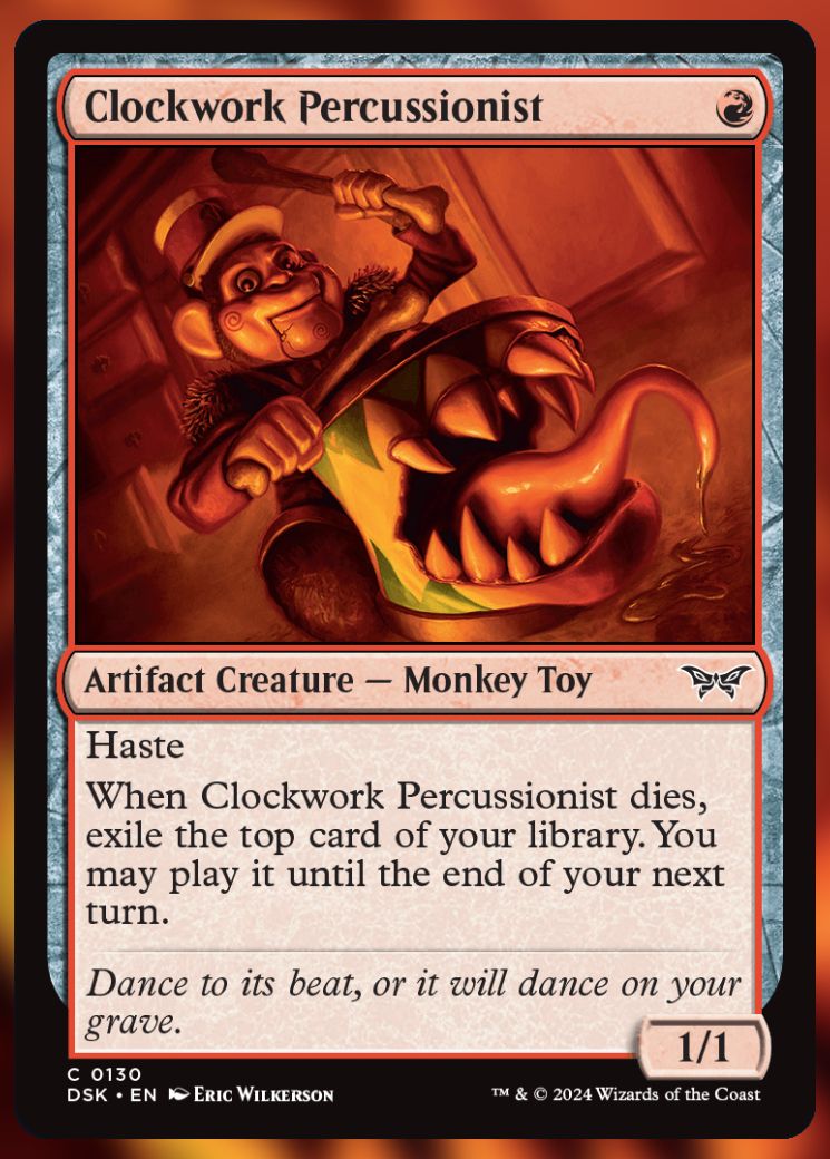 Magic The Gathering Clockwork Percussionist Card.