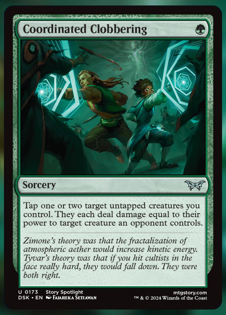 Magic The Gathering Coordinated Clobbering Card.