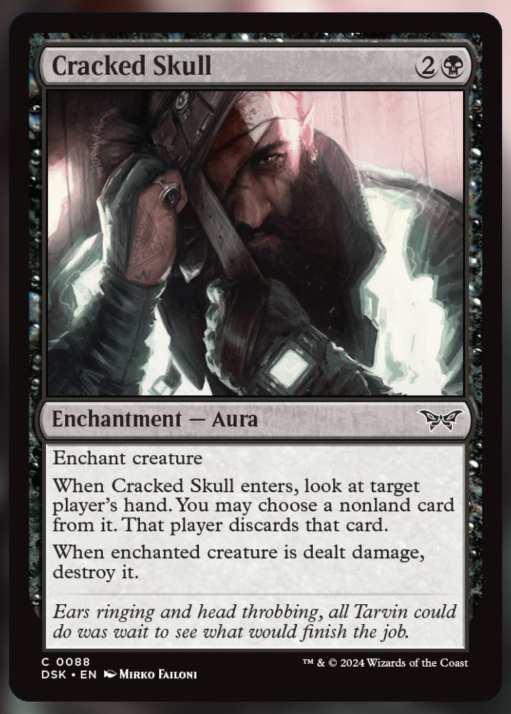 Magic The Gathering Cracked Skull Card.