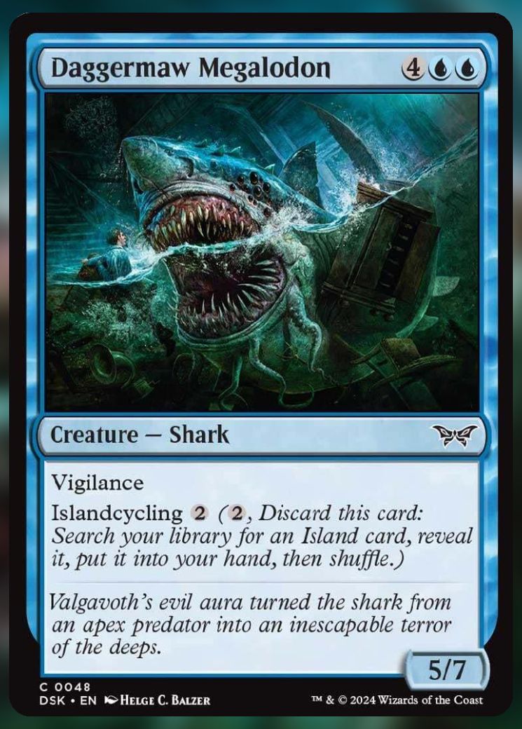 Magic The Gathering Daggermaw Megalodon Card.
