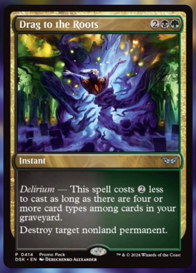 Magic The Gathering Drag to the Roots Alt Card.