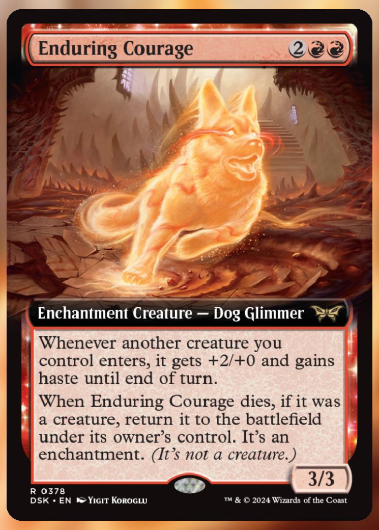 Magic The Gathering Enduring Courage Alt Card.