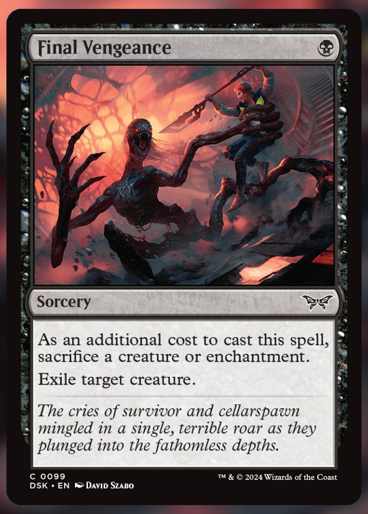 Magic The Gathering Final Vengeance Card.