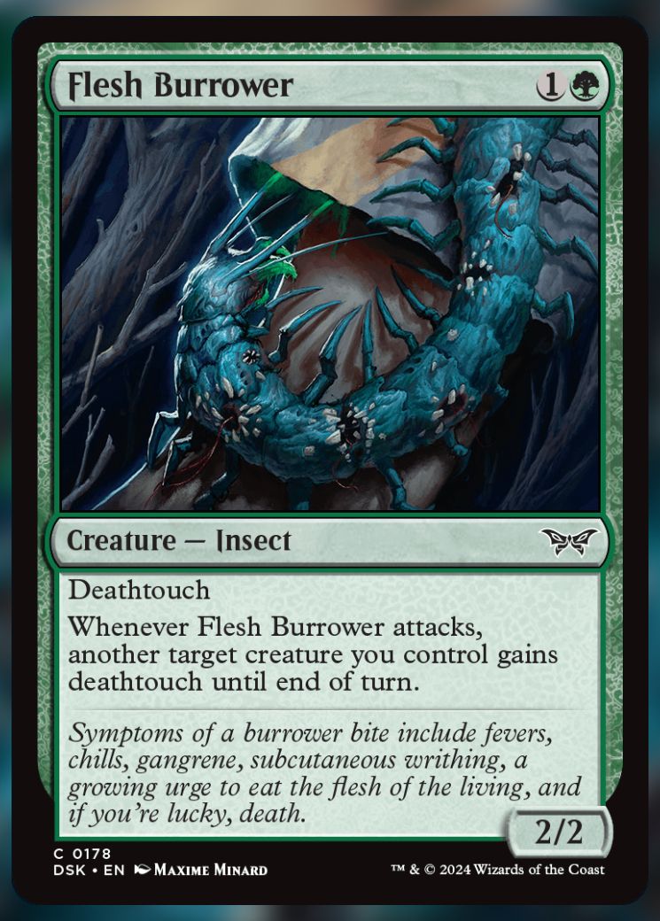 Magic The Gathering Flesh Burrower Card.